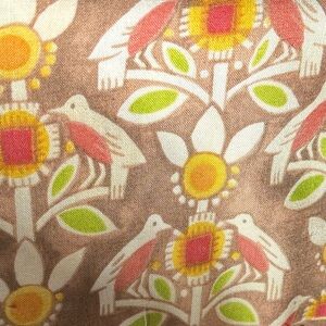 In The Beginning Fabric “Mooshka” Folksy Bird Cotton Fabric- 2 yard cut